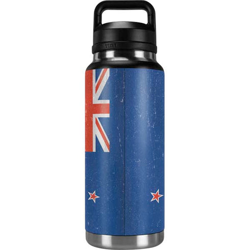 New Zealand Flag Distressed YETI Rambler 36oz Bottle Skin
