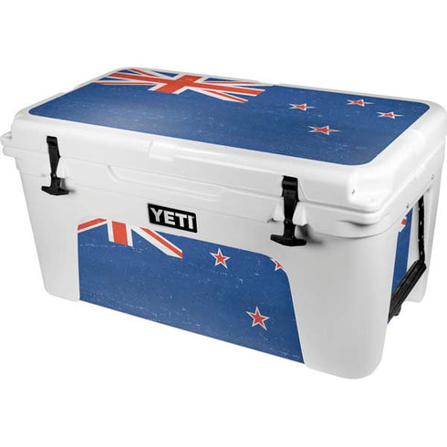 New Zealand Flag Distressed YETI Tundra 65 Hard Cooler Skin
