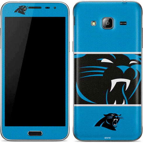 NFL Carolina Panthers Zone Block Galaxy J3 Skin