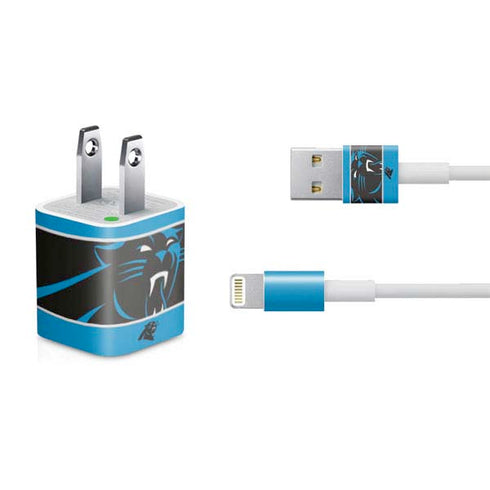 NFL Carolina Panthers Zone Block iPhone Charger (5W USB) Skin