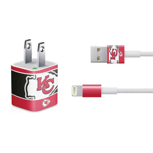 NFL Kansas City Chiefs Zone Block iPhone Charger (5W USB) Skin