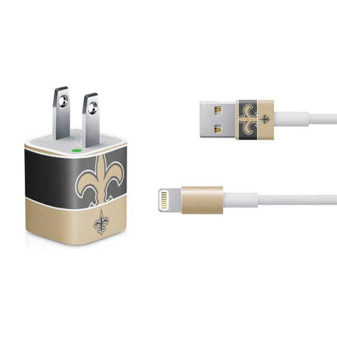 NFL New Orleans Saints Zone Block iPhone Charger (5W USB) Skin