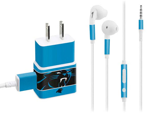 NFL Carolina Panthers Zone Block Phone Charger Skin
