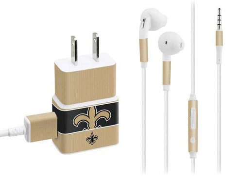 NFL New Orleans Saints Zone Block Phone Charger Skin