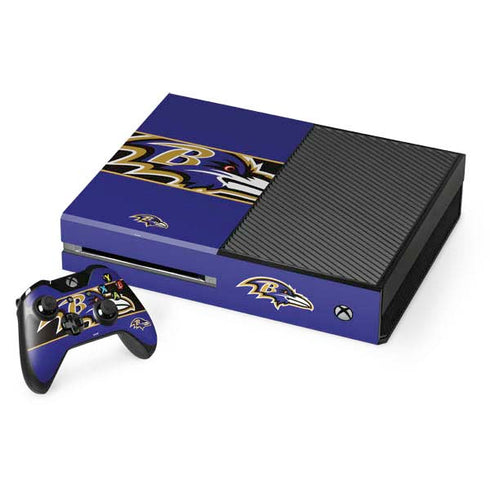 NFL Baltimore Ravens Zone Block Xbox One Console and Controller Bundle Skin