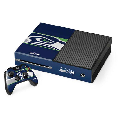 NFL Seattle Seahawks Zone Block Xbox One Console and Controller Bundle Skin