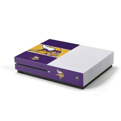 NFL Minnesota Vikings Zone Block Xbox One S Console Skin