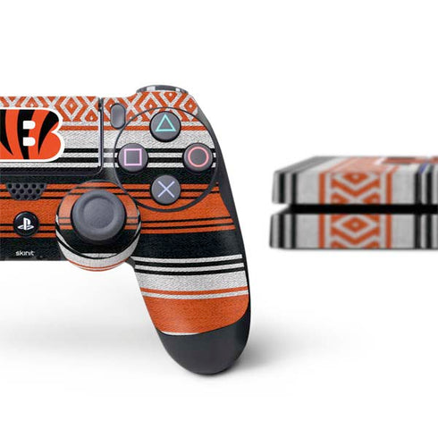 NFL Cincinnati Bengals Trailblazer PS4 Console and Controller Bundle Skin