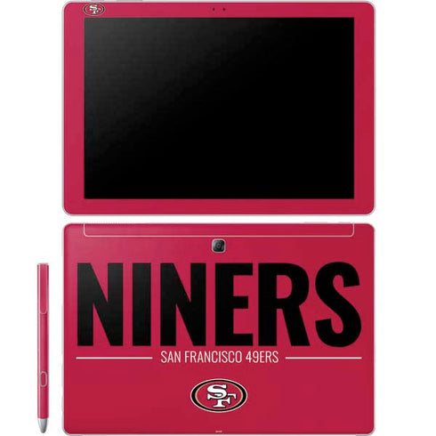 NFL San Francisco 49ers Team Motto Galaxy Book 12in Skin