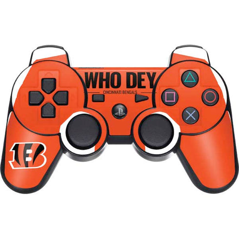 NFL Cincinnati Bengals Team Motto PS3 Dual Shock wireless controller Skin