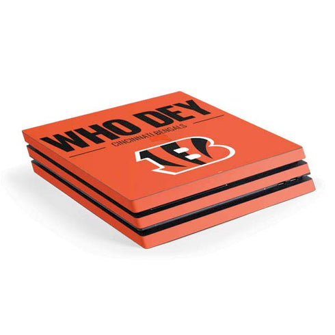 NFL Cincinnati Bengals Team Motto PS4 Pro Console Skin