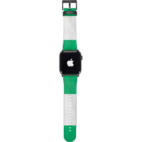 Nigeria Flag Distressed Apple Watch Band 42-44mm
