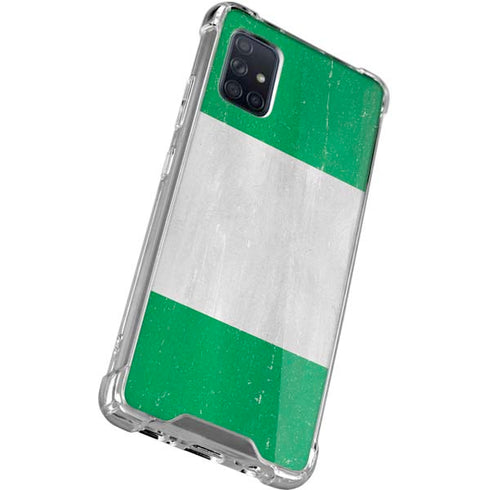 Nigeria Flag Distressed Galaxy A51 5G Clear Case
