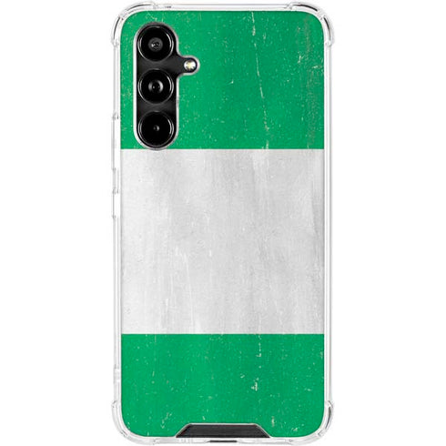 Nigeria Flag Distressed Galaxy A54 5G Clear Case