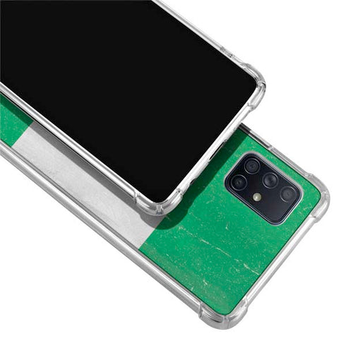 Nigeria Flag Distressed Galaxy A71 5G Clear Case