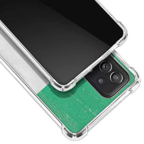 Nigeria Flag Distressed Galaxy A72 5G Clear Case