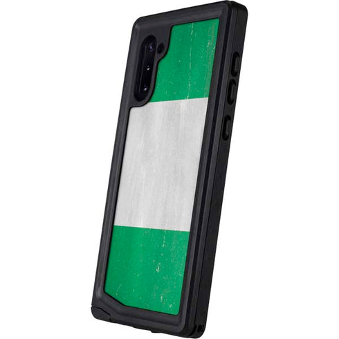 Nigeria Flag Distressed Galaxy Note 10 Waterproof Case