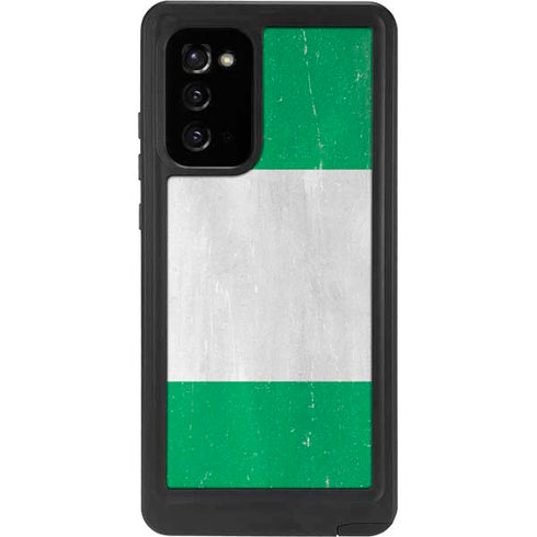 Nigeria Flag Distressed Galaxy Note20 5G Waterproof Case