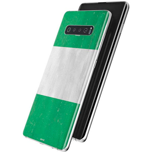Nigeria Flag Distressed Galaxy S10 Skin