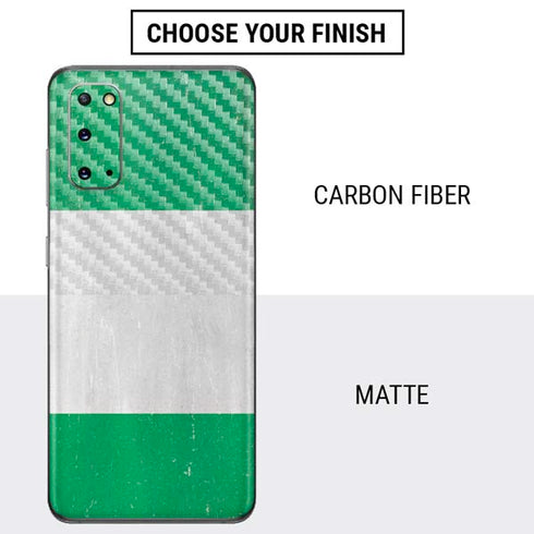 Nigeria Flag Distressed Galaxy S20 Skin