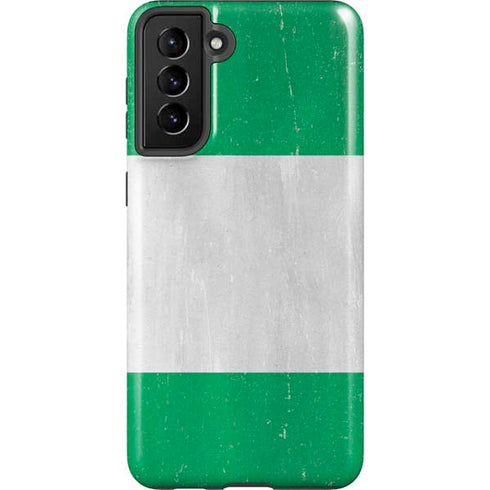 Nigeria Flag Distressed Galaxy S21 FE Pro Case
