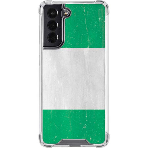 Nigeria Flag Distressed Galaxy S22 Clear Case