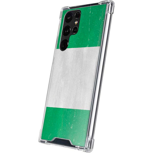 Nigeria Flag Distressed Galaxy S22 Ultra Clear Case