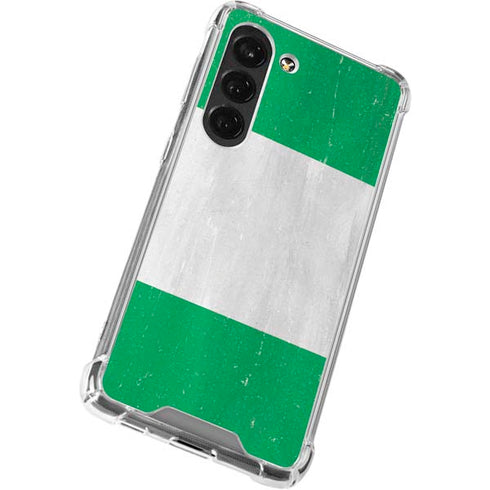Nigeria Flag Distressed Galaxy S23 Clear Case