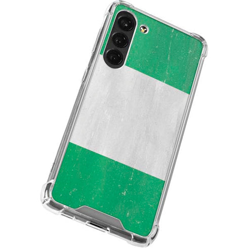 Nigeria Flag Distressed Galaxy S23 Plus Clear Case
