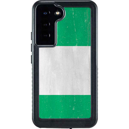 Nigeria Flag Distressed Galaxy S23 Plus Waterproof Case
