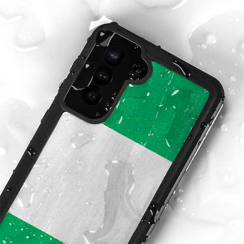 Nigeria Flag Distressed Galaxy S23 Plus Waterproof Case