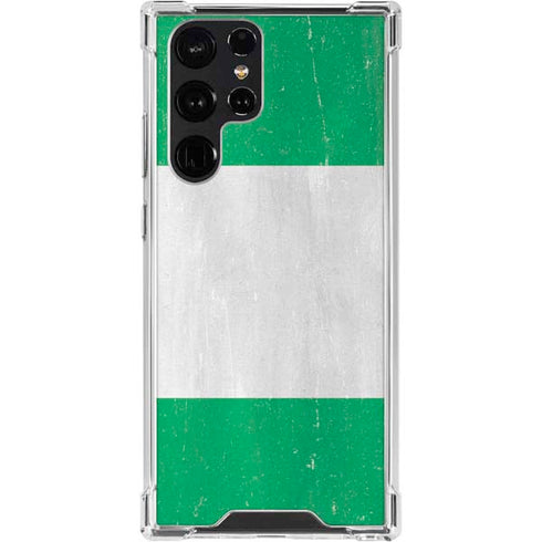 Nigeria Flag Distressed Galaxy S24 Ultra Clear Case