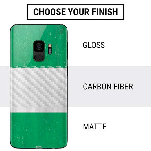 Nigeria Flag Distressed Galaxy S9 Skin