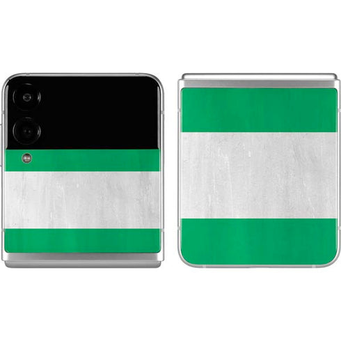 Nigeria Flag Distressed Galaxy Z Flip4 5G Skin