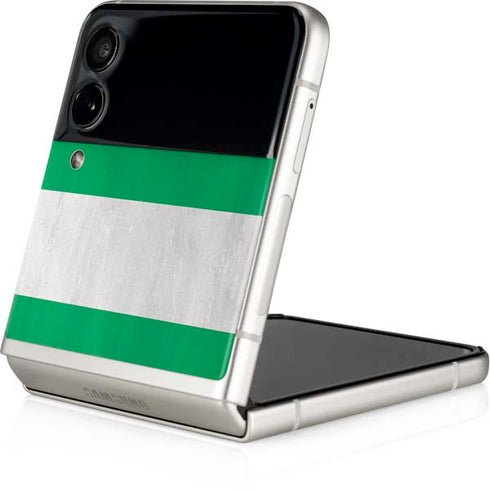 Nigeria Flag Distressed Galaxy Z Flip4 5G Skin