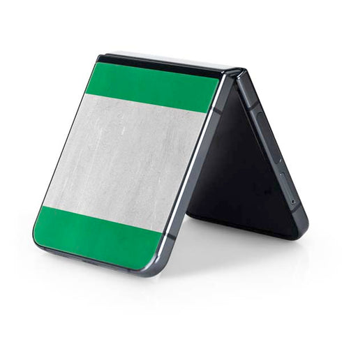 Nigeria Flag Distressed Galaxy Z Flip5 5G Skin