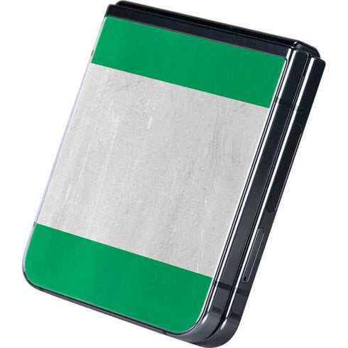 Nigeria Flag Distressed Galaxy Z Flip5 5G Skin