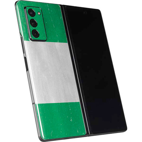 Nigeria Flag Distressed Galaxy Z Fold2 5G Skin