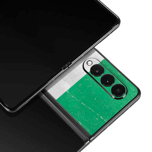 Nigeria Flag Distressed Galaxy Z Fold3 5G Skin