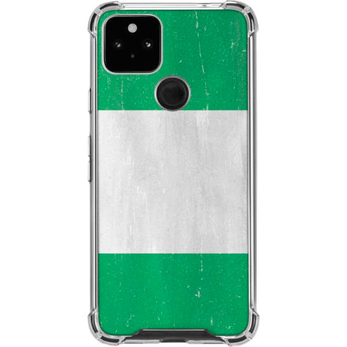 Nigeria Flag Distressed Google Pixel 5a 5G Clear Case