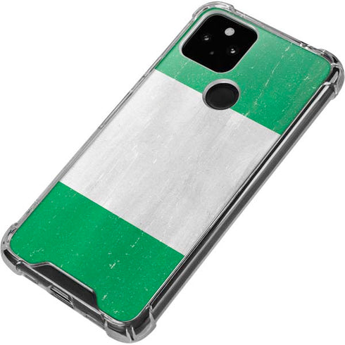 Nigeria Flag Distressed Google Pixel 5a 5G Clear Case