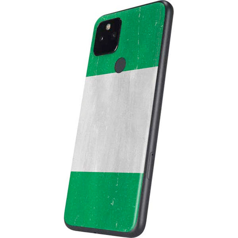 Nigeria Flag Distressed Google Pixel 5a Skin