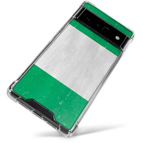 Nigeria Flag Distressed Google Pixel 6 Clear Case
