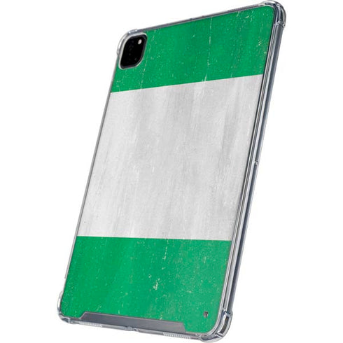 Nigeria Flag Distressed iPad Pro 12.9in (2020) Clear Case