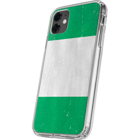 Nigeria Flag Distressed iPhone 11 Clear Case