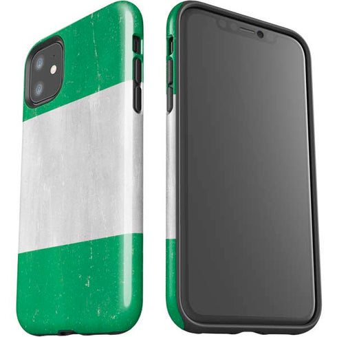Nigeria Flag Distressed iPhone 11 Impact Case