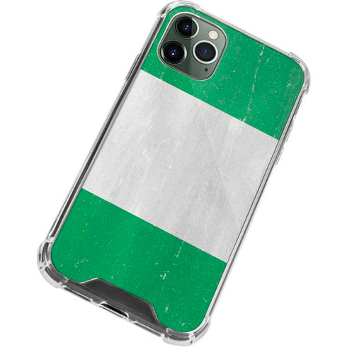 Nigeria Flag Distressed iPhone 11 Pro Max Clear Case