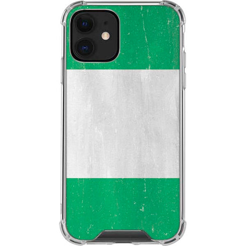Nigeria Flag Distressed iPhone 12 Clear Case