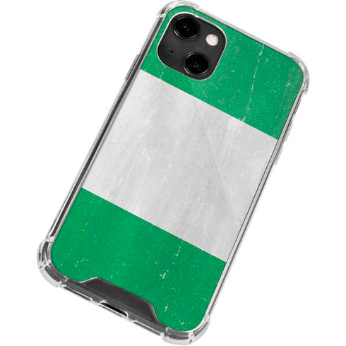 Nigeria Flag Distressed iPhone 13 Clear Case