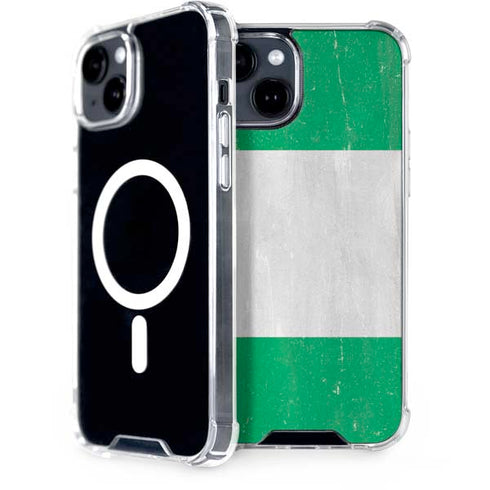 Nigeria Flag Distressed iPhone 13 MagSafe Case